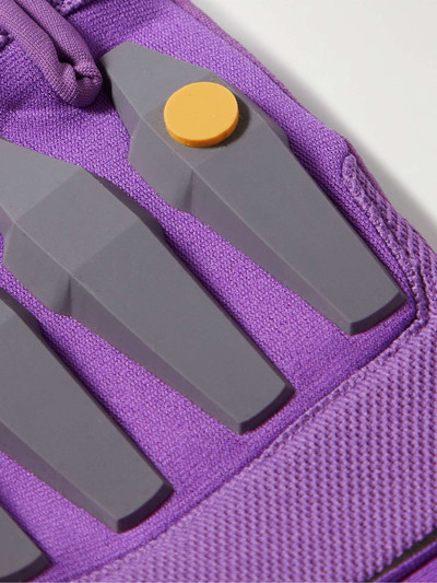 UNDERCOVER + Neon Genesis Evangelion Rubber, Stretch-Knit, Mesh and Faux Suede Gloves outlook