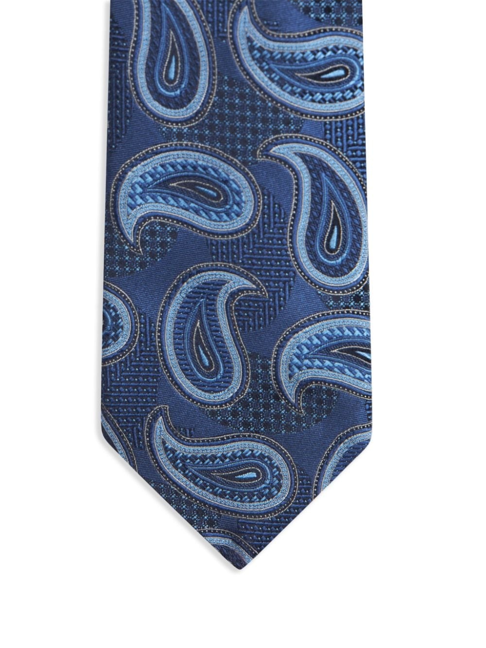 paisley-jacquard silk tie - 2