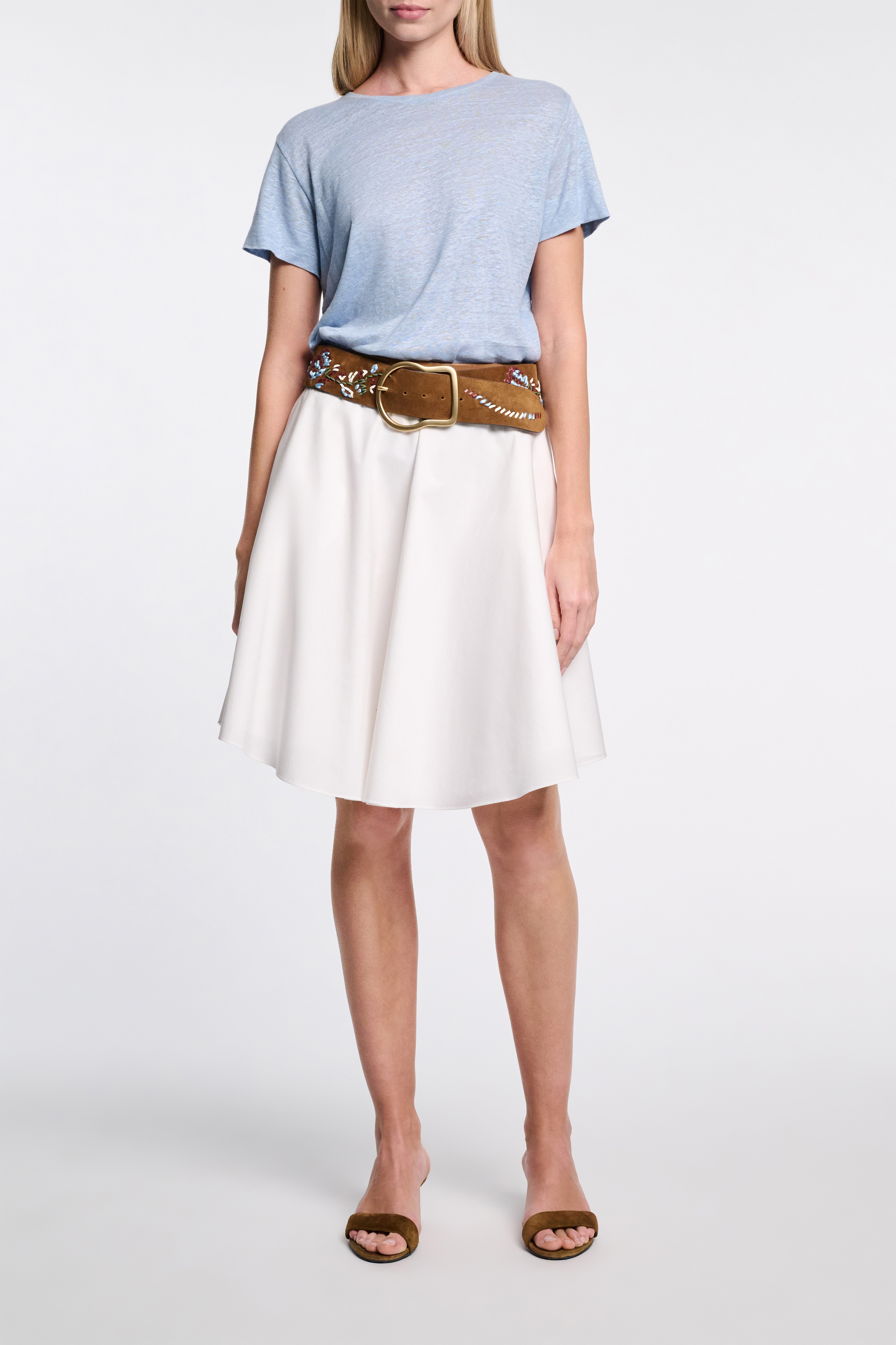 SUEDE SENSATION 6cm flower belt - 2