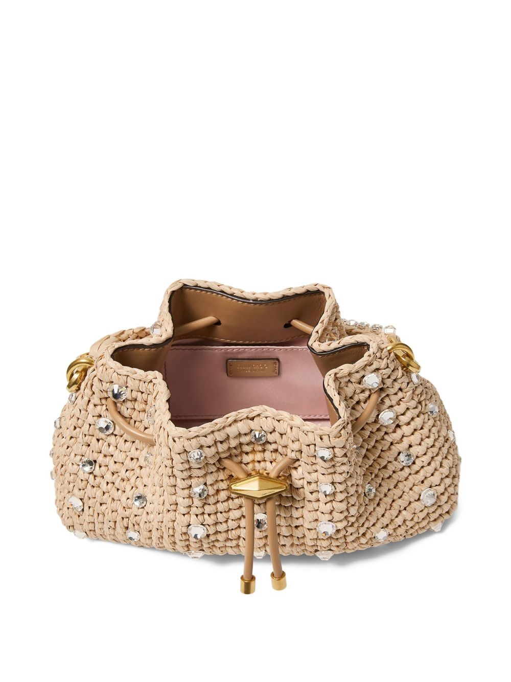 Cinch S raffia shoulder bag - 5