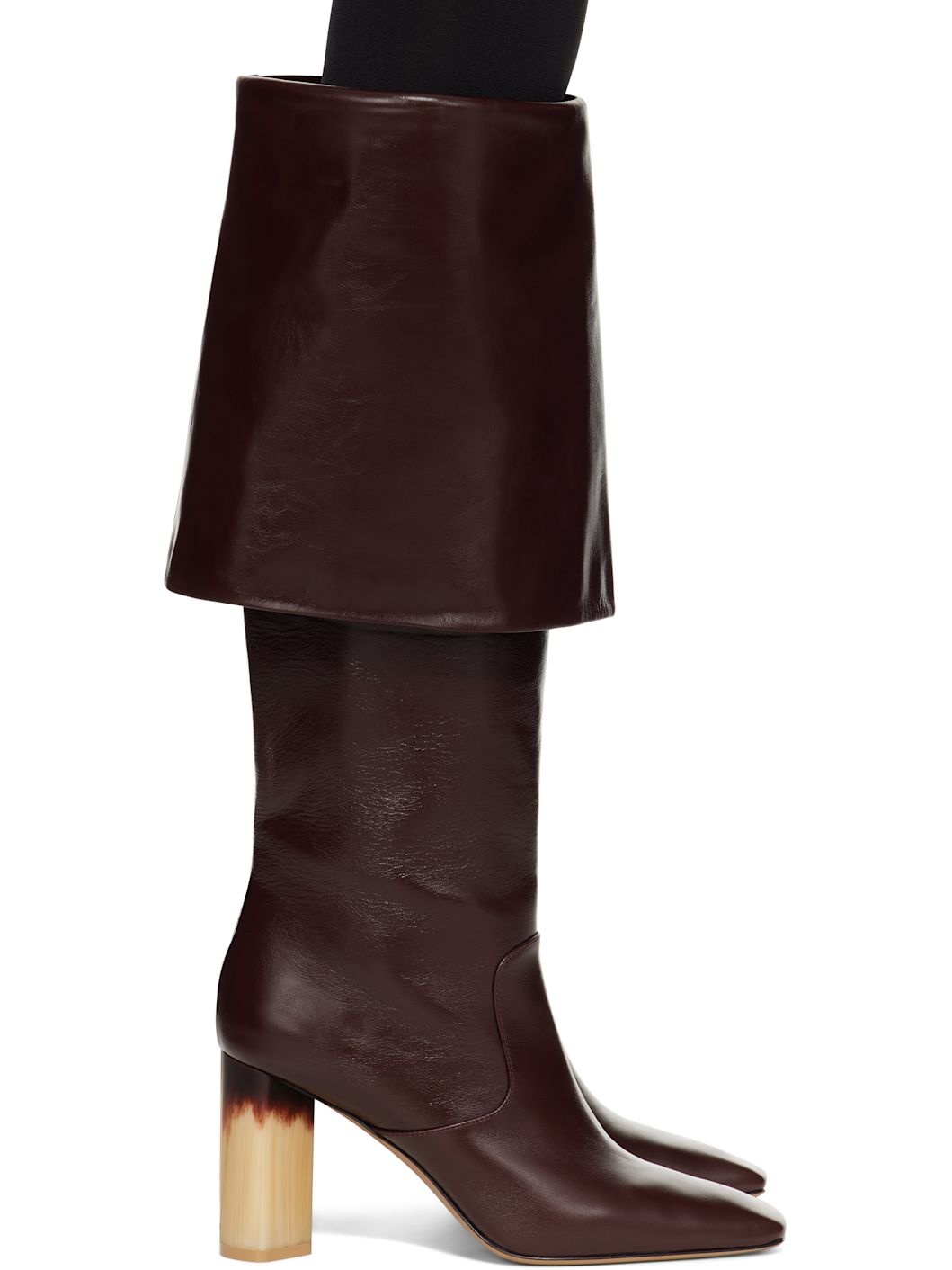 Burgundy Georgia Heeled Tall Boots - 1
