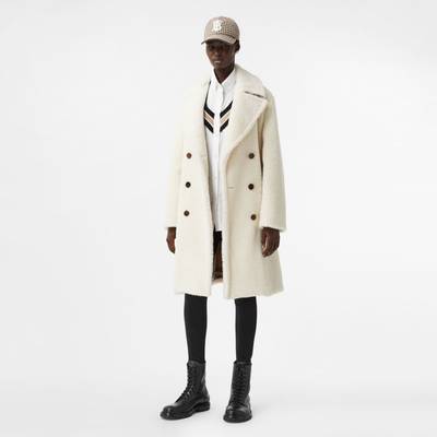 Burberry Technical Wool Fleece Double-breasted Coat outlook