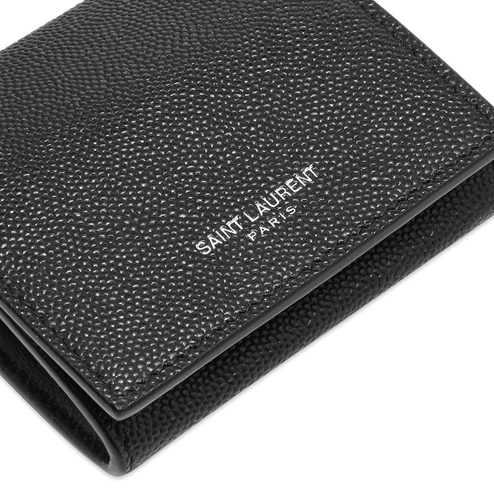 Saint Laurent Pebble Leather Billfold Coin Wallet - 3