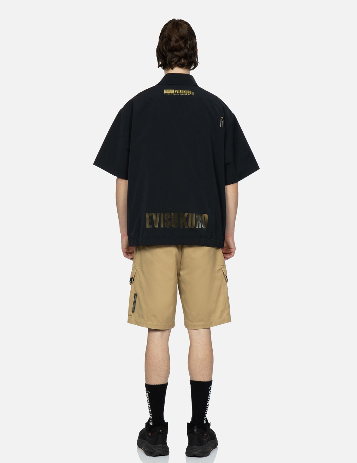Logo Tape Patching Cargo Shorts - 6
