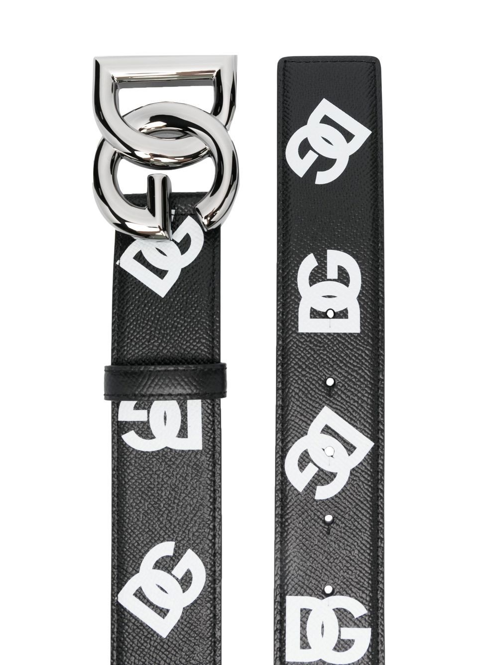 logo-print leather belt - 2