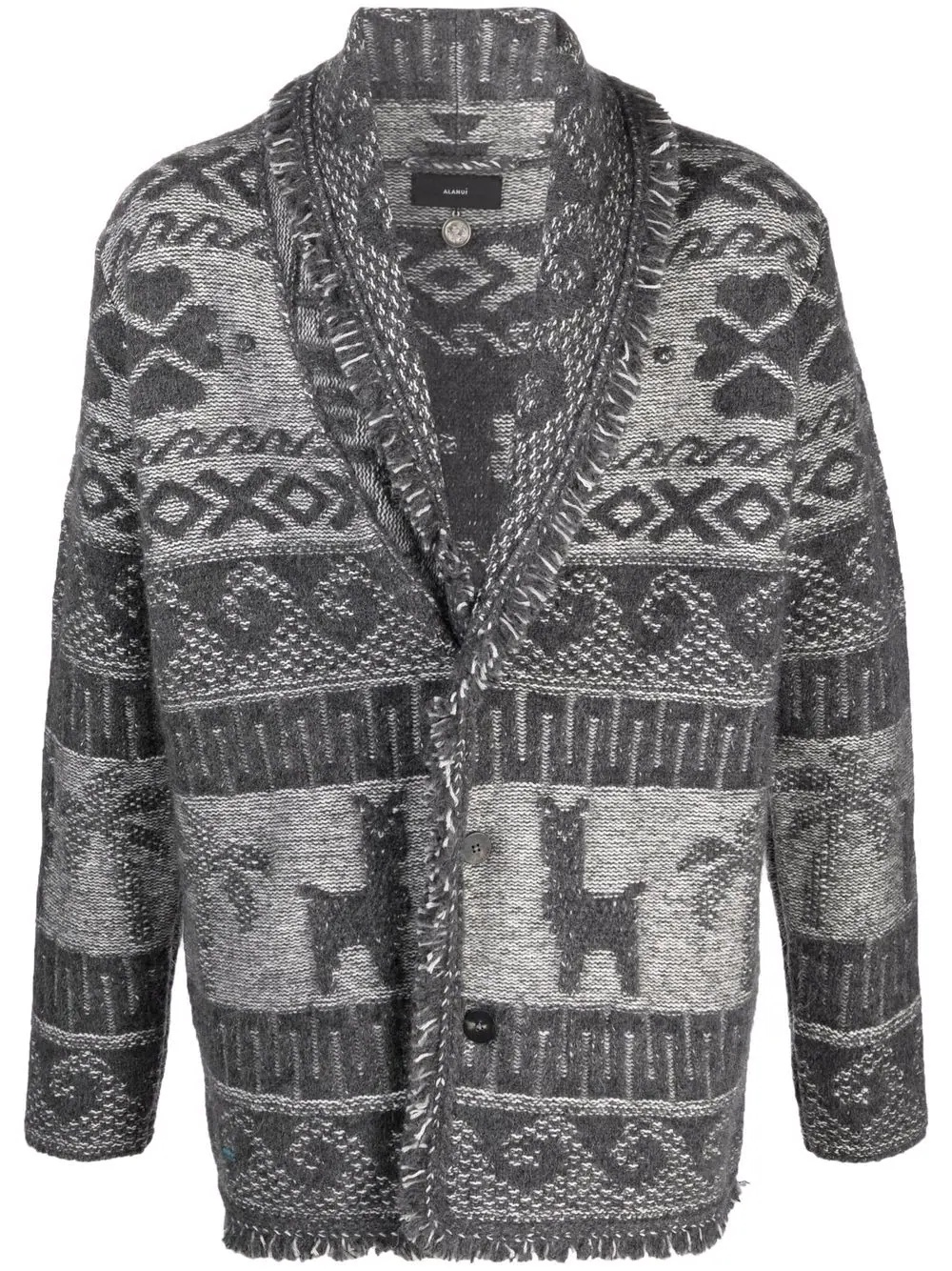 Land of Alpacas jacquard cardigan - 1