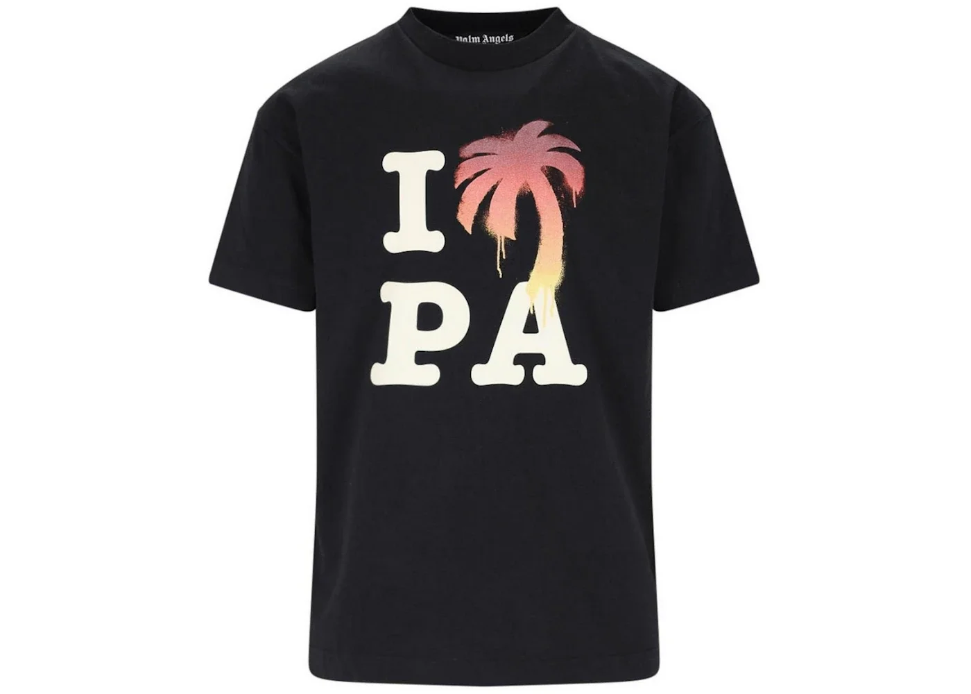 Palm Angels I Love PA Logo T-Shirt Black - 1