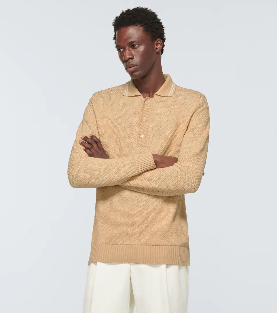 Longfield linen, cotton and silk polo shirt - 3