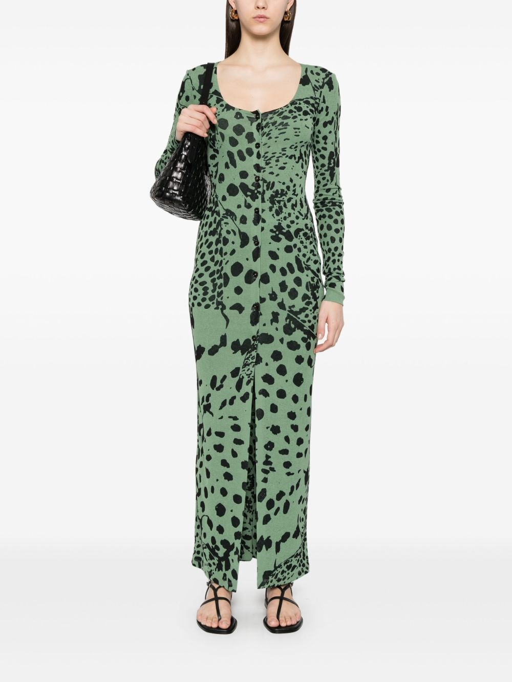 leopard-print maxi dress - 2
