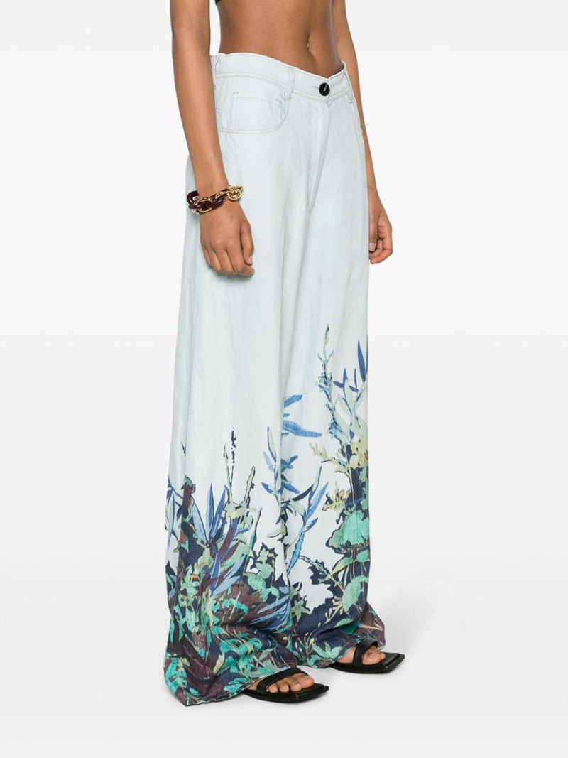 high-rise wide-leg cotton-linen pants 3