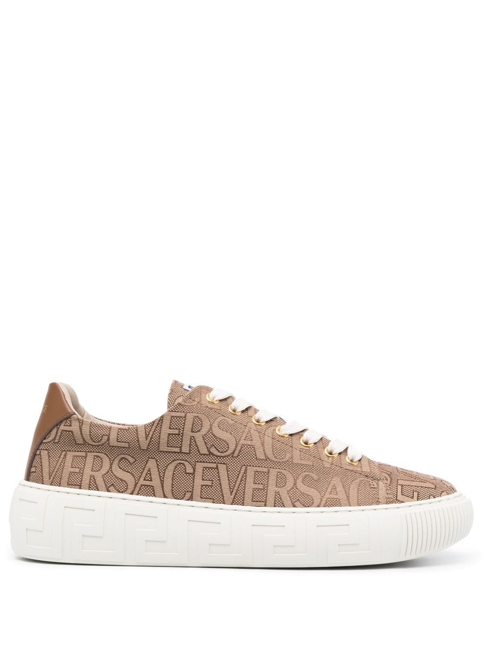 Greca logo-jacquard sneakers - 1