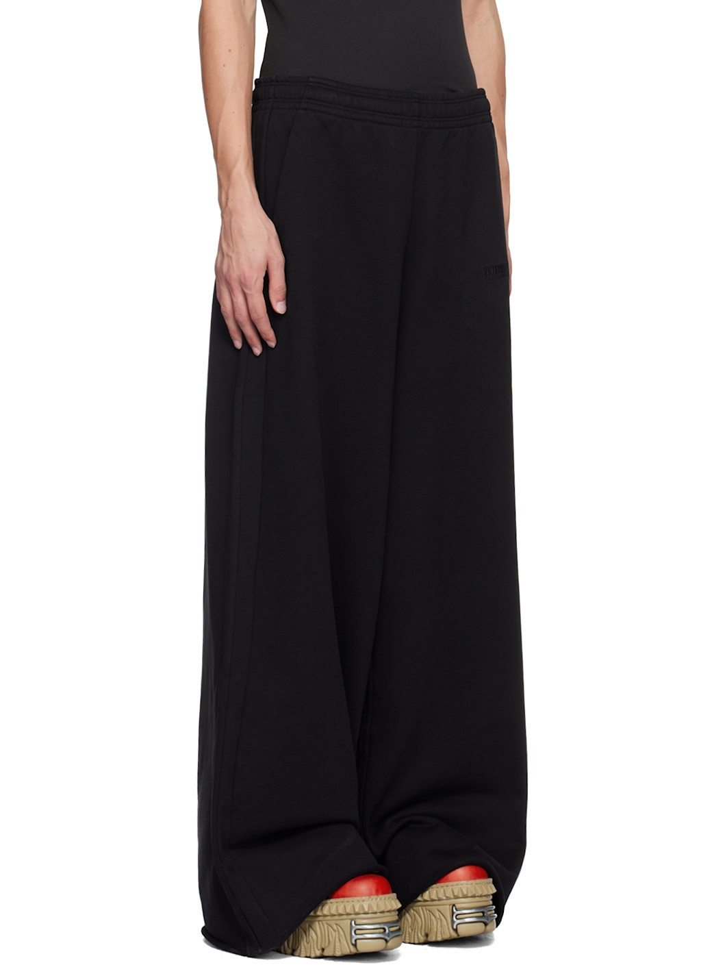 Black Embroidered-Logo Sweatpants - 2