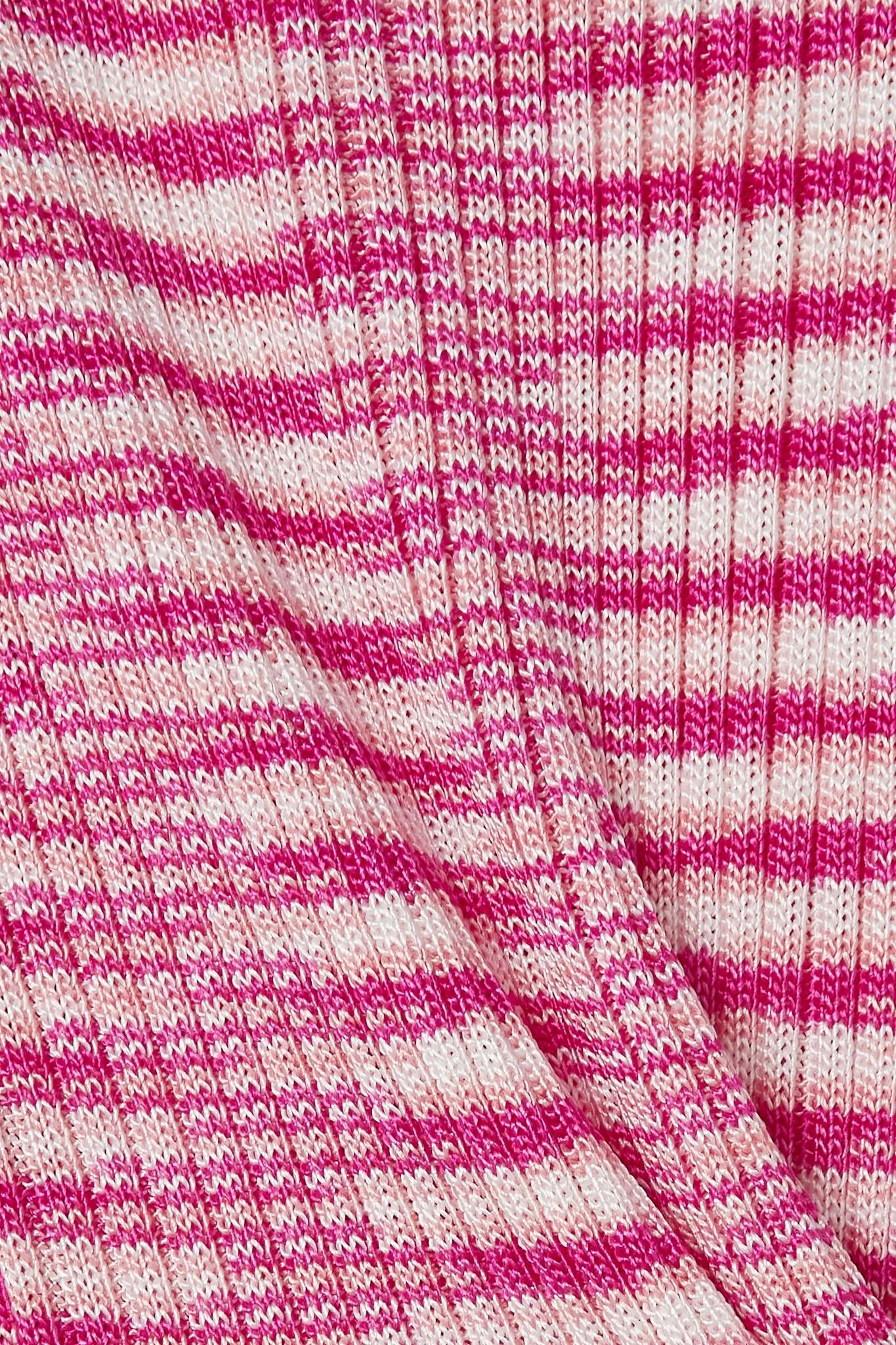 Striped stretch-knit midi skirt - 4