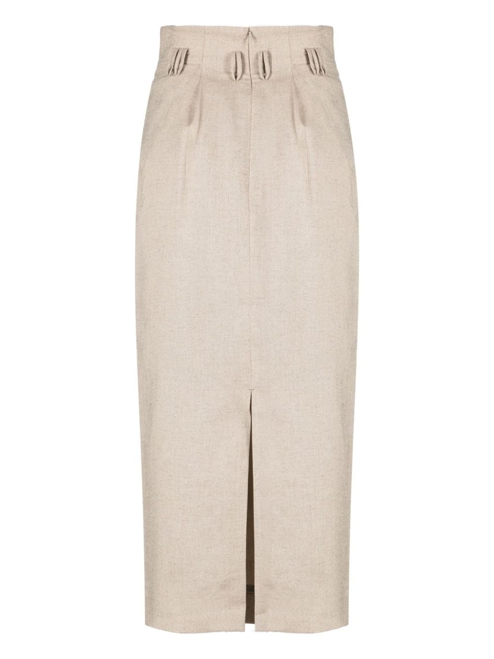 pleat-detailing midi skirt - 2