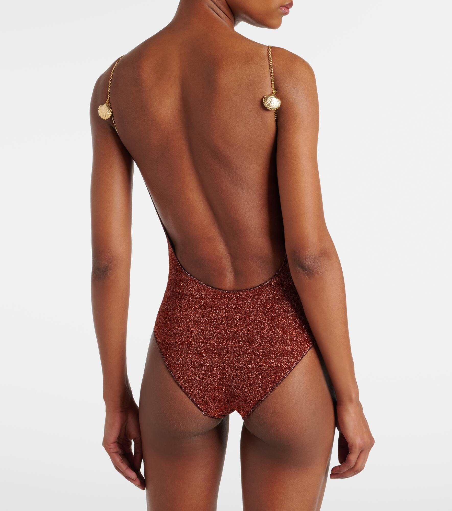 Lumière Shells embellished swimsuit - 3