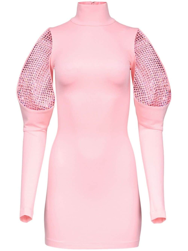 AREA CRYSTAL EMBELLISHED COLD-SHOULDER DRESS outlook