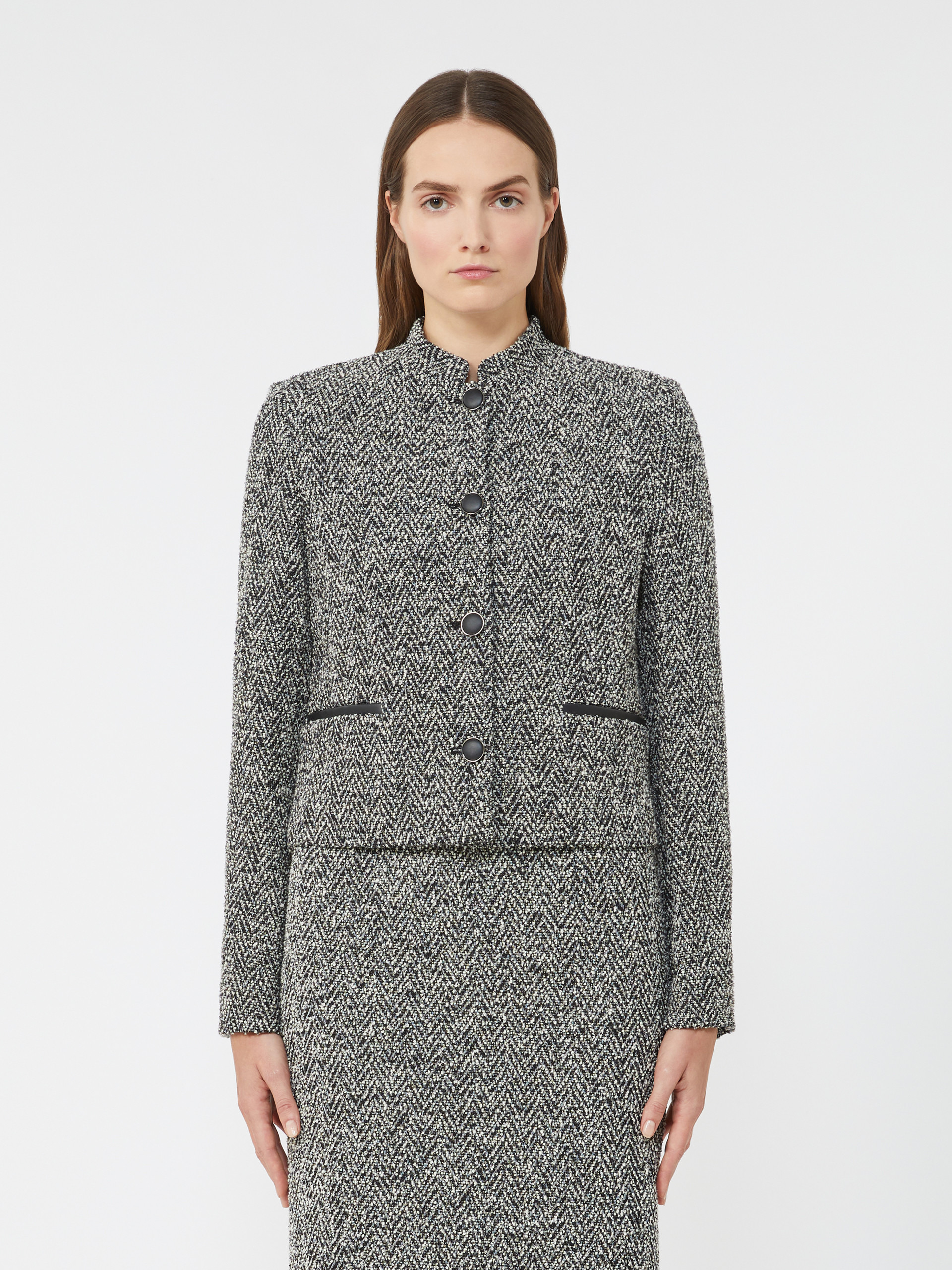 DONALD Bouclé jersey cropped jacket - 3