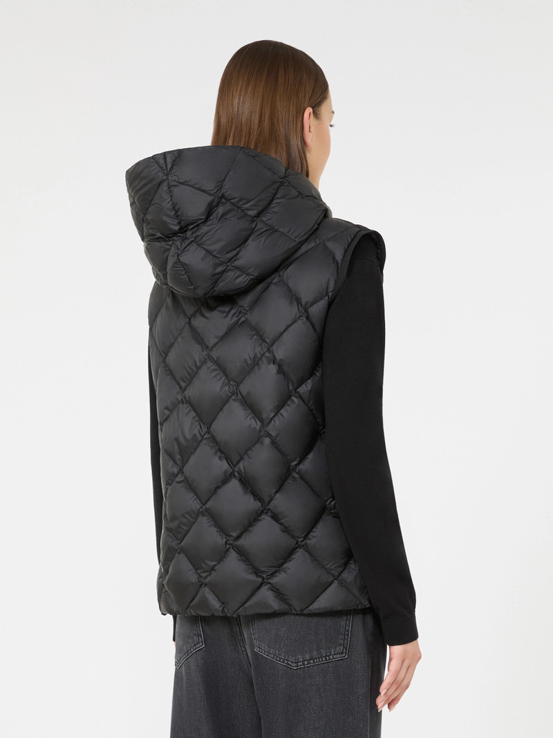 GIOCHI Water-repellent plain-weave fabric padded gilet - BLACK 4