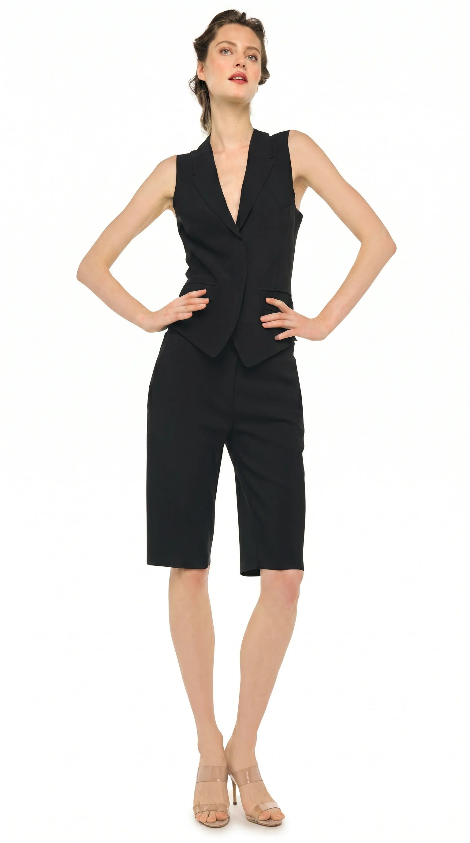 FLAT FRONT BERMUDA SHORT - 1