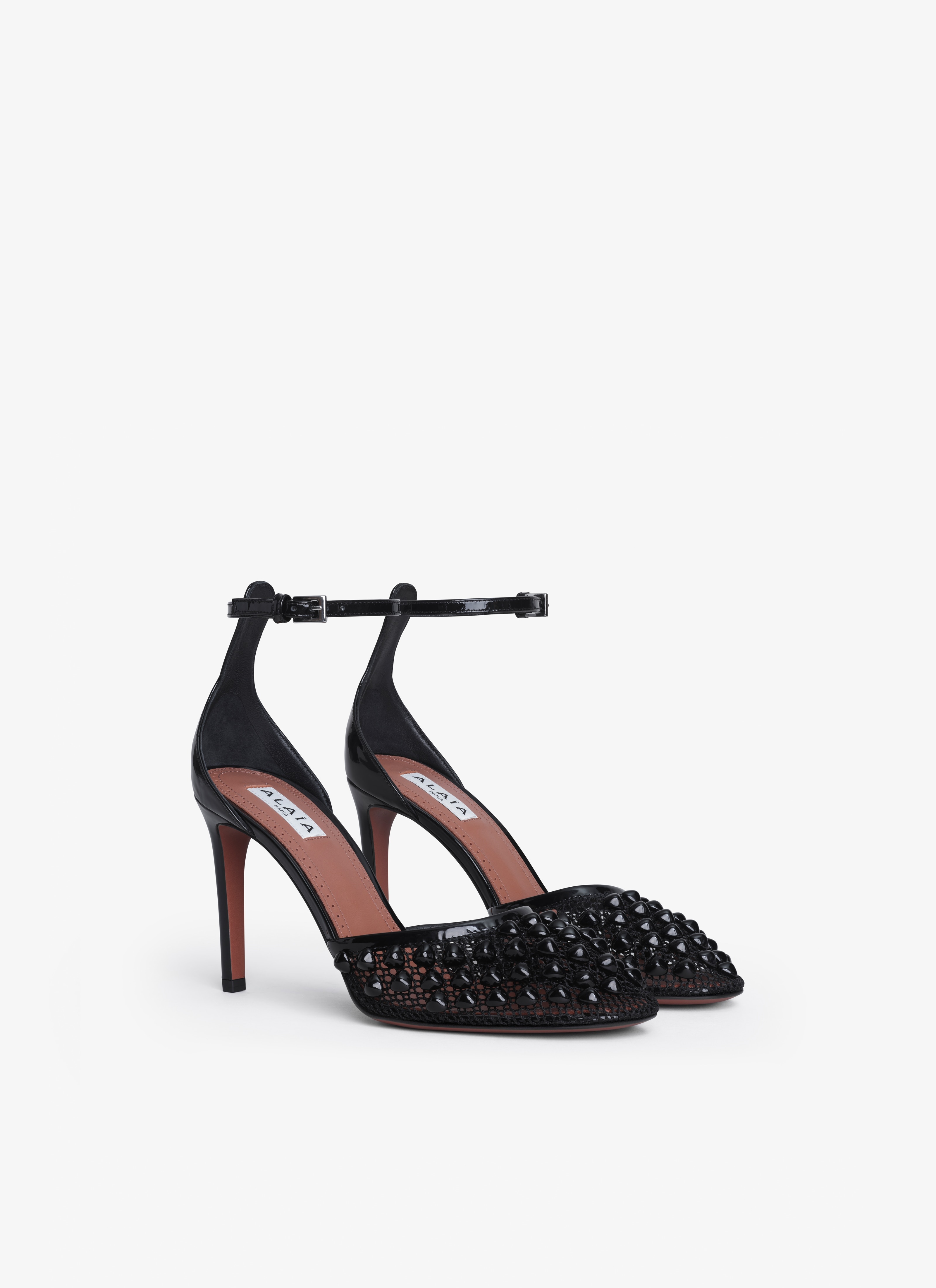 HIGH FISHNET PUMPS WITH STUDS - 3