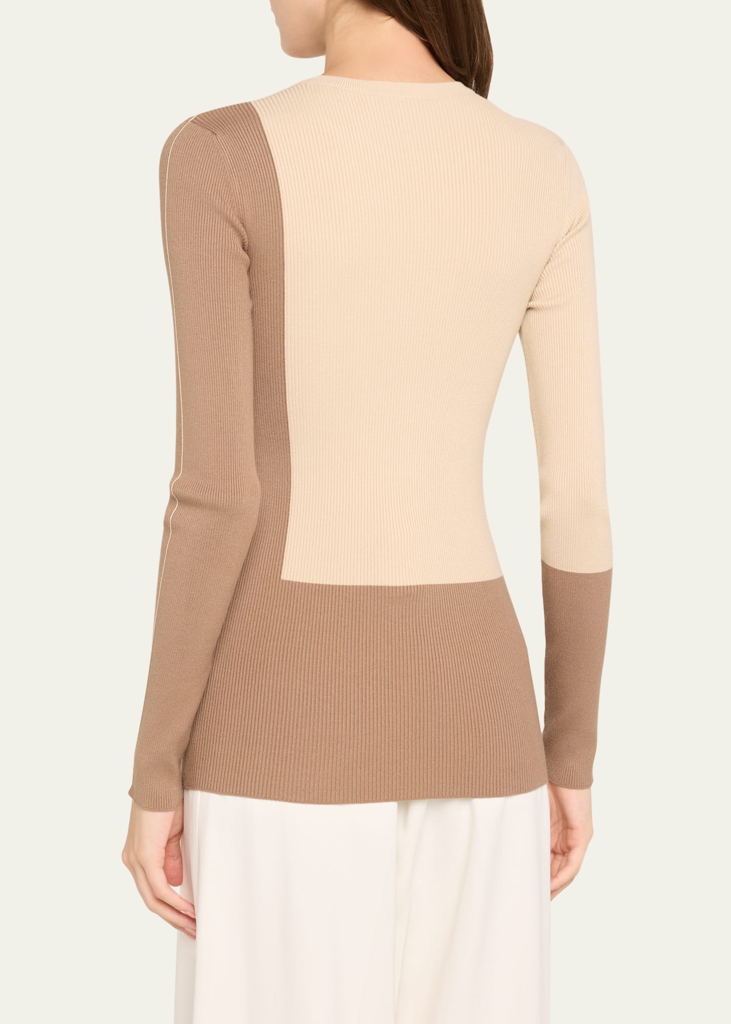 Colorblock Ribbed Sweater - 3