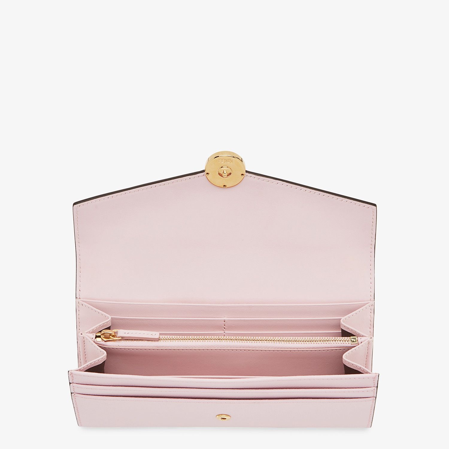 Pink leather wallet - 4