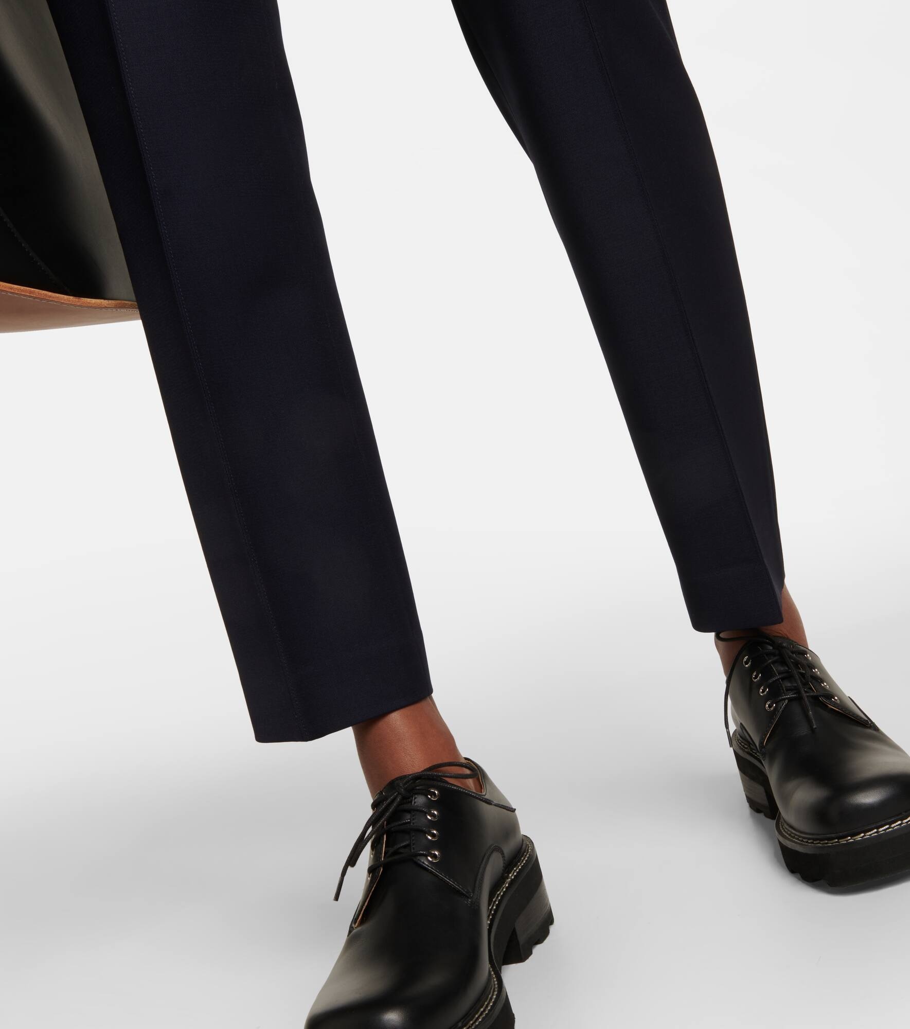 High-rise wool pants - 6