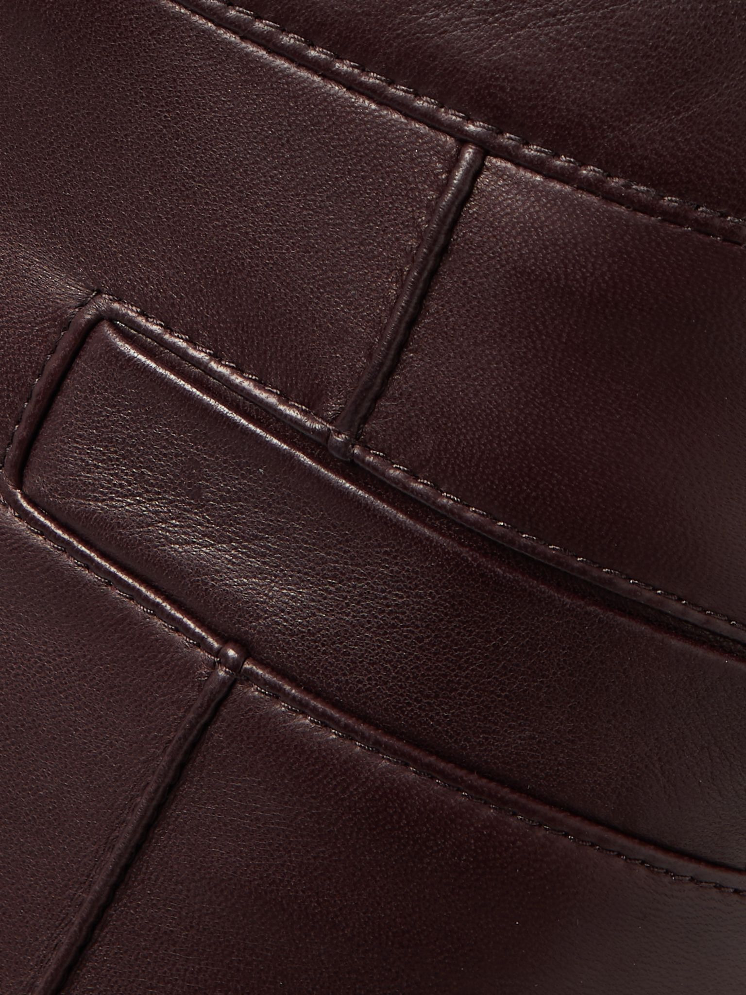 Leather flared pants Brown - 6