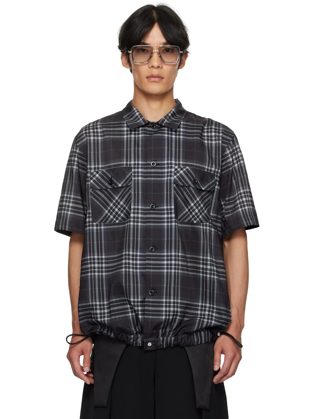 Black Plaid Shirt - 1