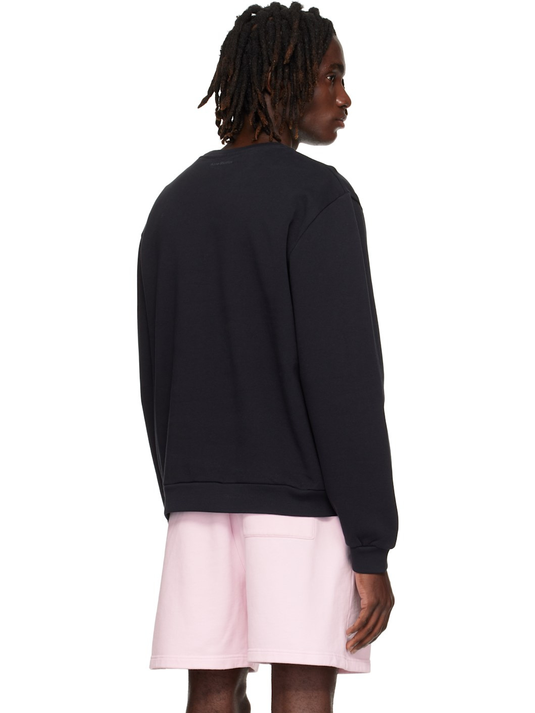 Black Crewneck Fleece Sweatshirt - 3