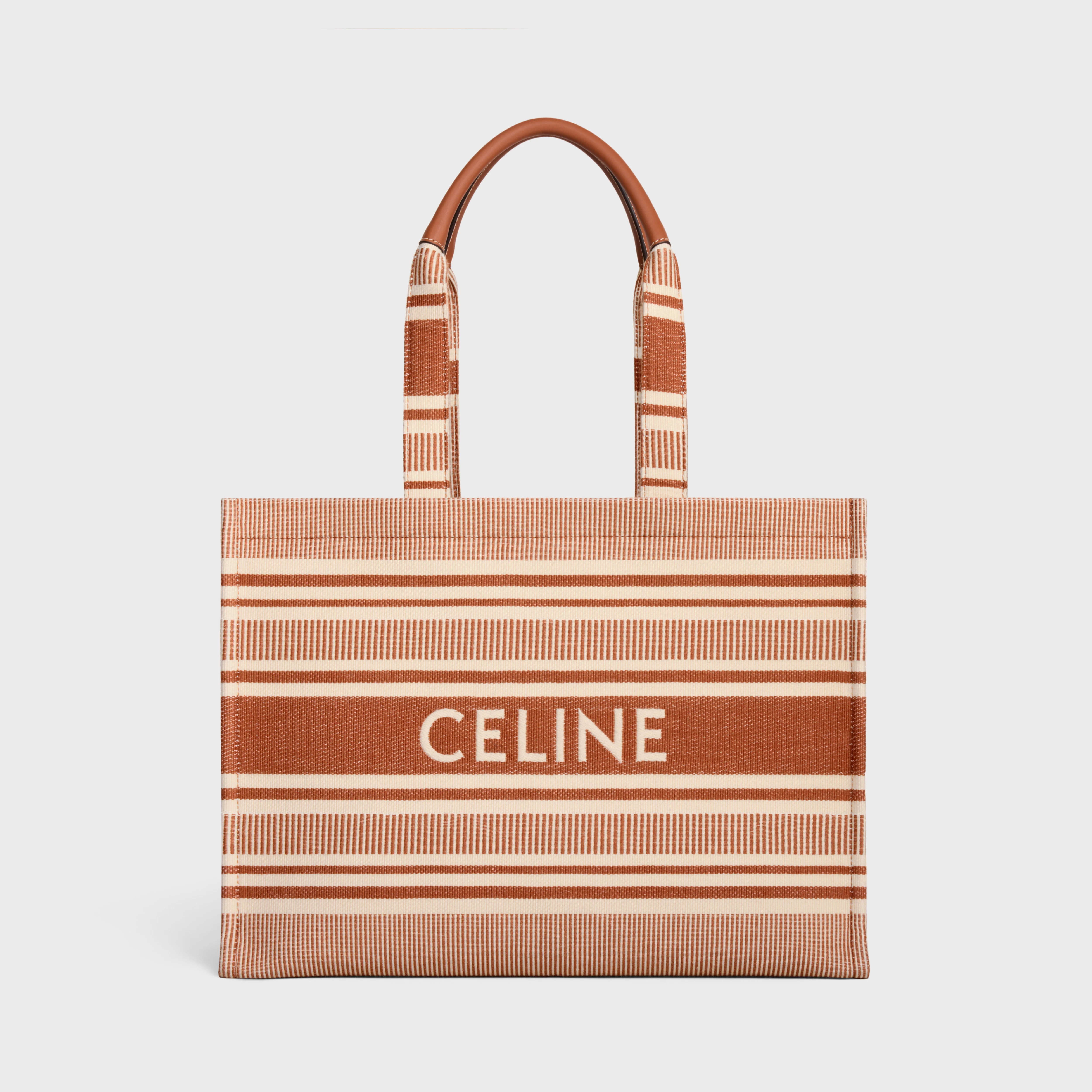 Large Cabas Thais in STRIPED TEXTILE WITH CELINE - 5