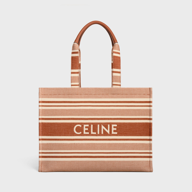 Large Cabas Thais in STRIPED TEXTILE WITH CELINE 5