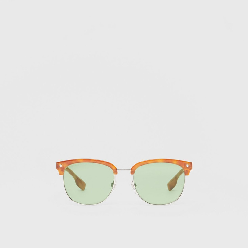 Icon Stripe Detail Square Frame Sunglasses 1