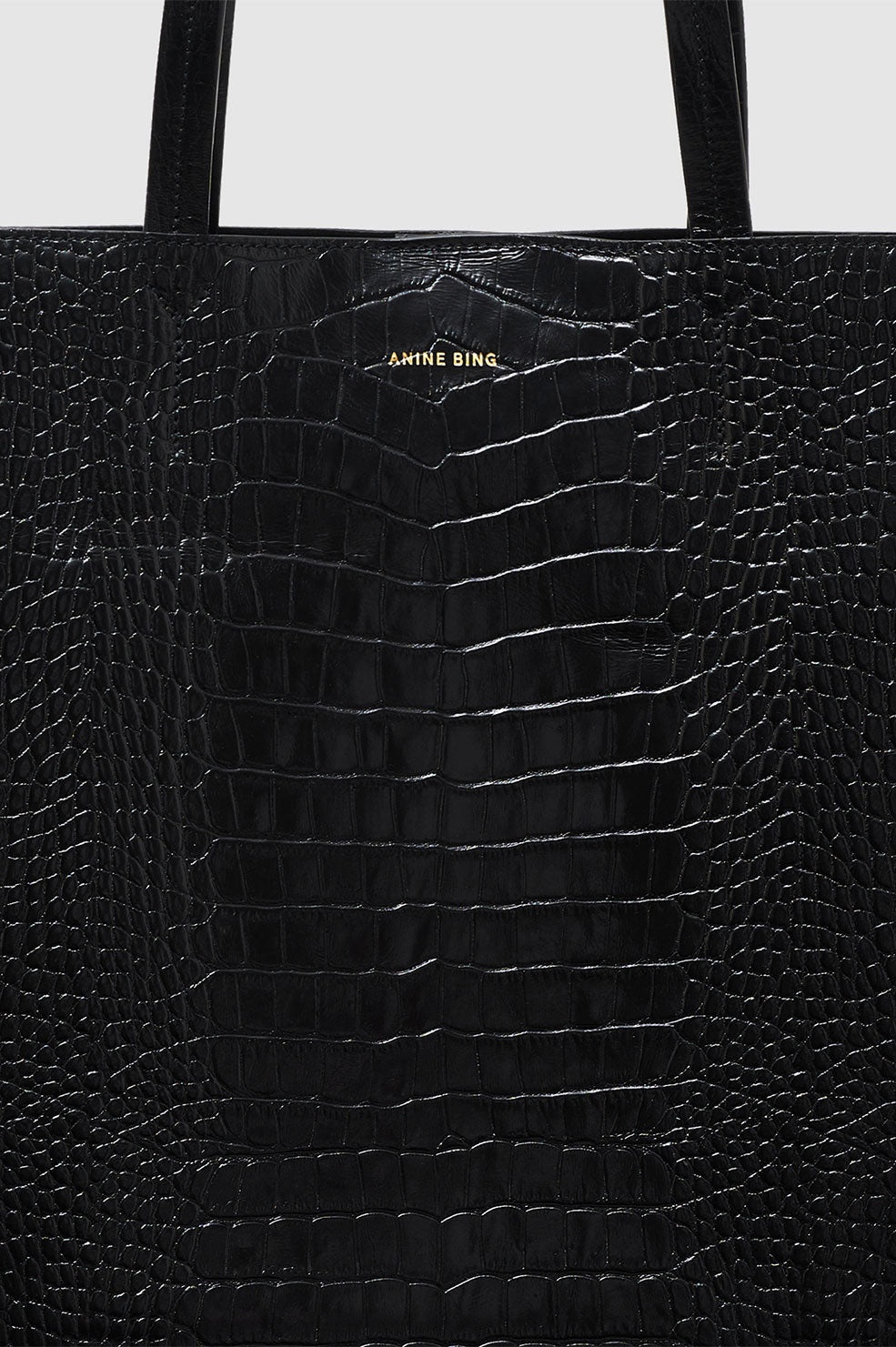 Elly Tote - Black Embossed - 5