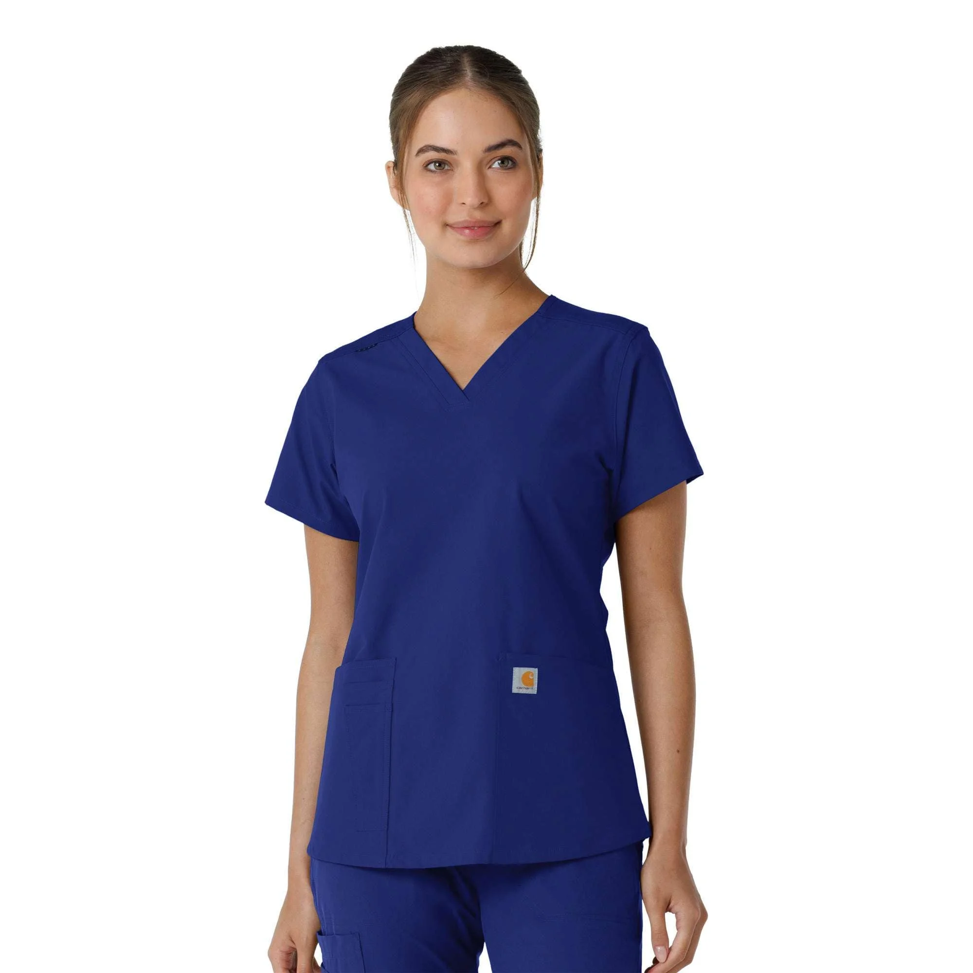 Women's Force Essentials V-Neck Knit Panel Scrub Top - 1