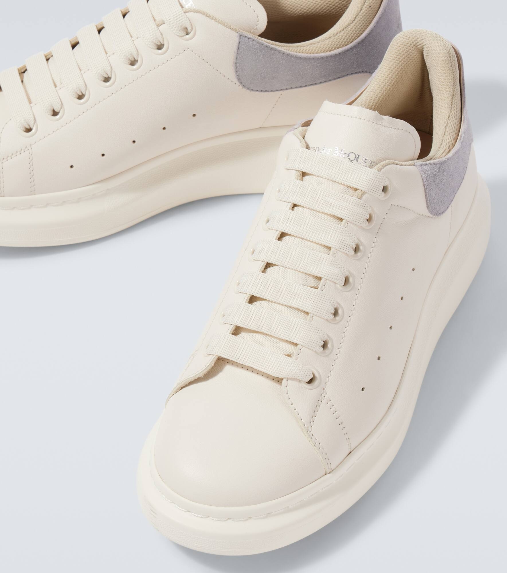 Oversized leather sneakers - 3