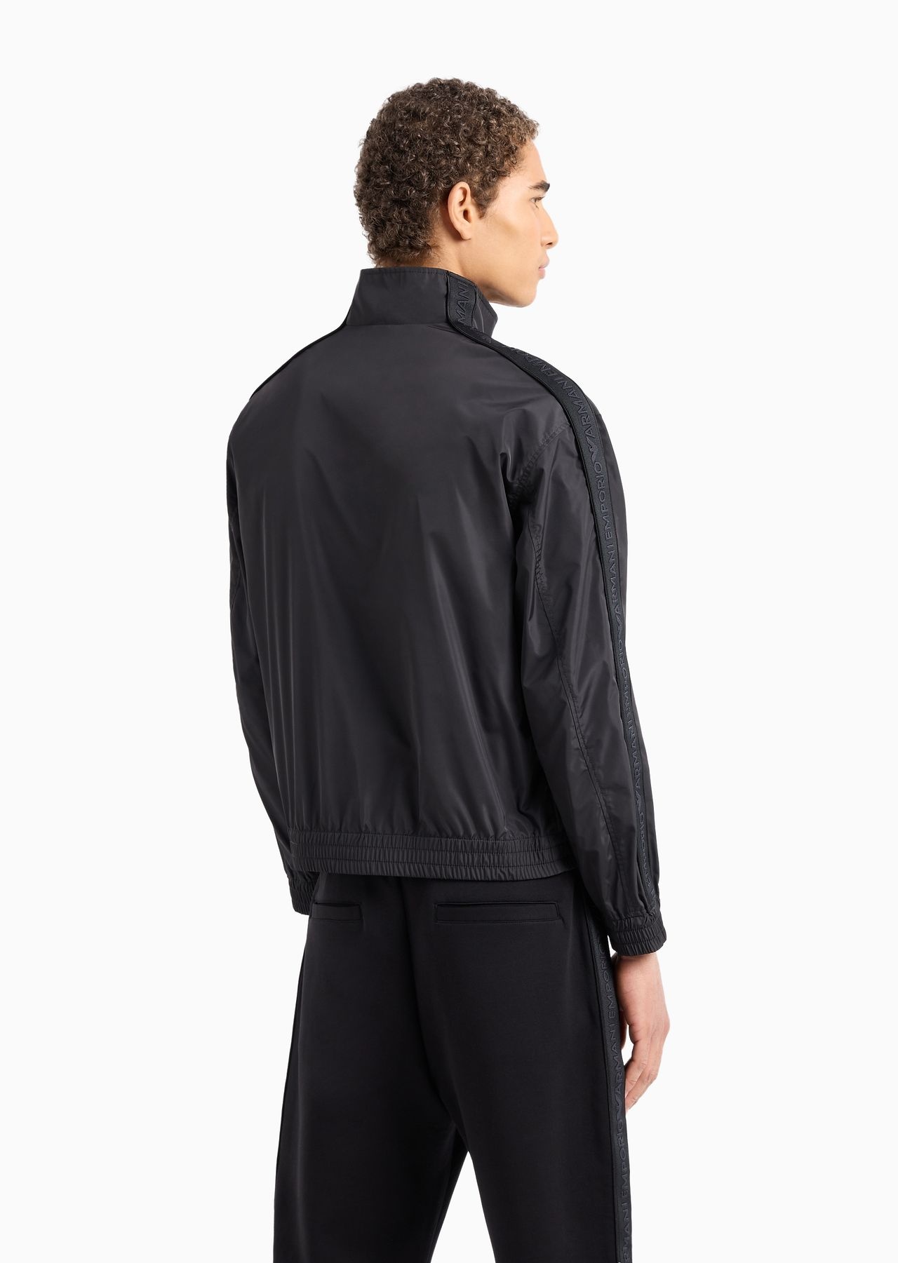 Full-zip blouson in light nylon with logo tape - 3