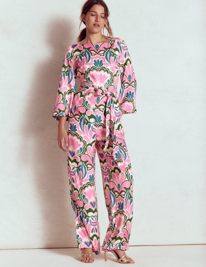 Kimono Sleeve Jumpsuit-Meadowsweet Pink, Freesia 6
