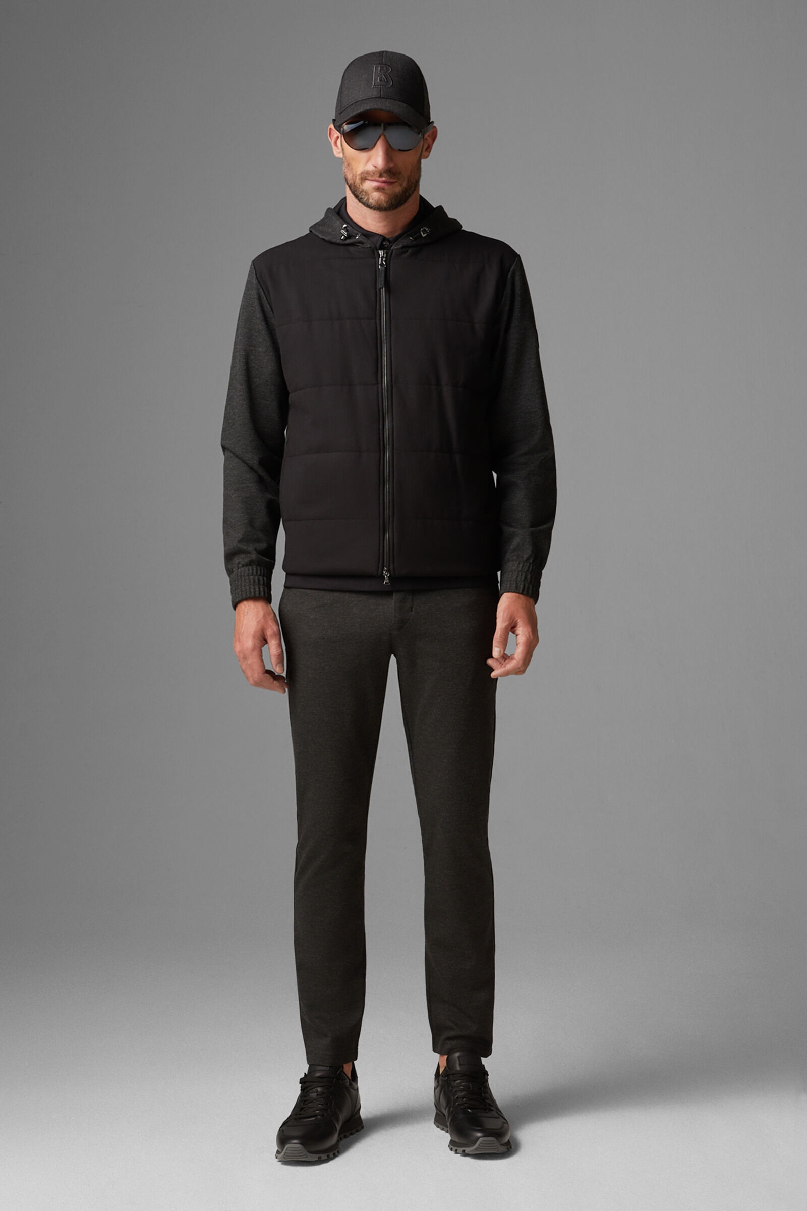 Roy hoodie jacket in Black/anthracite - 4