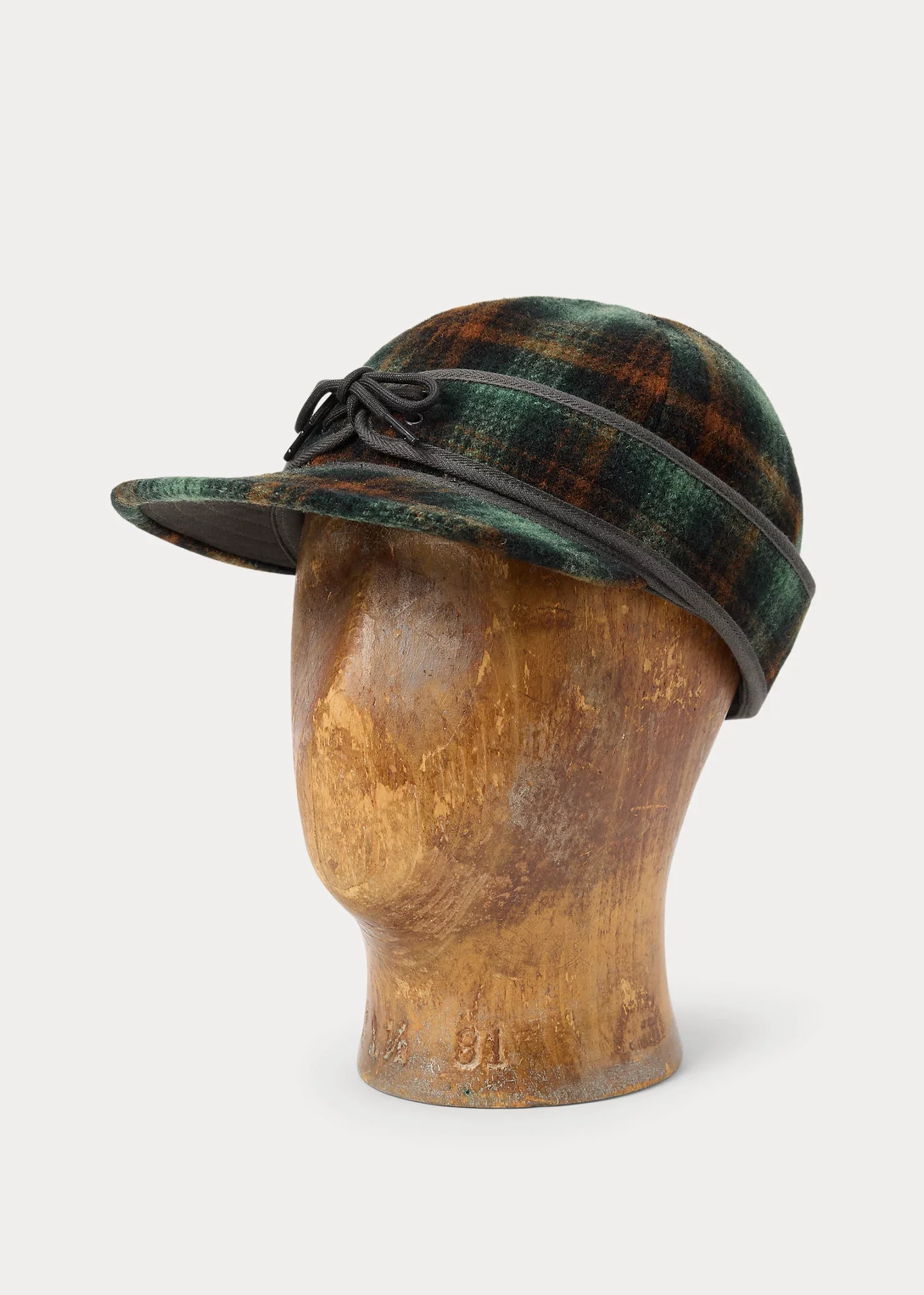 Plaid Wool Cap - 1