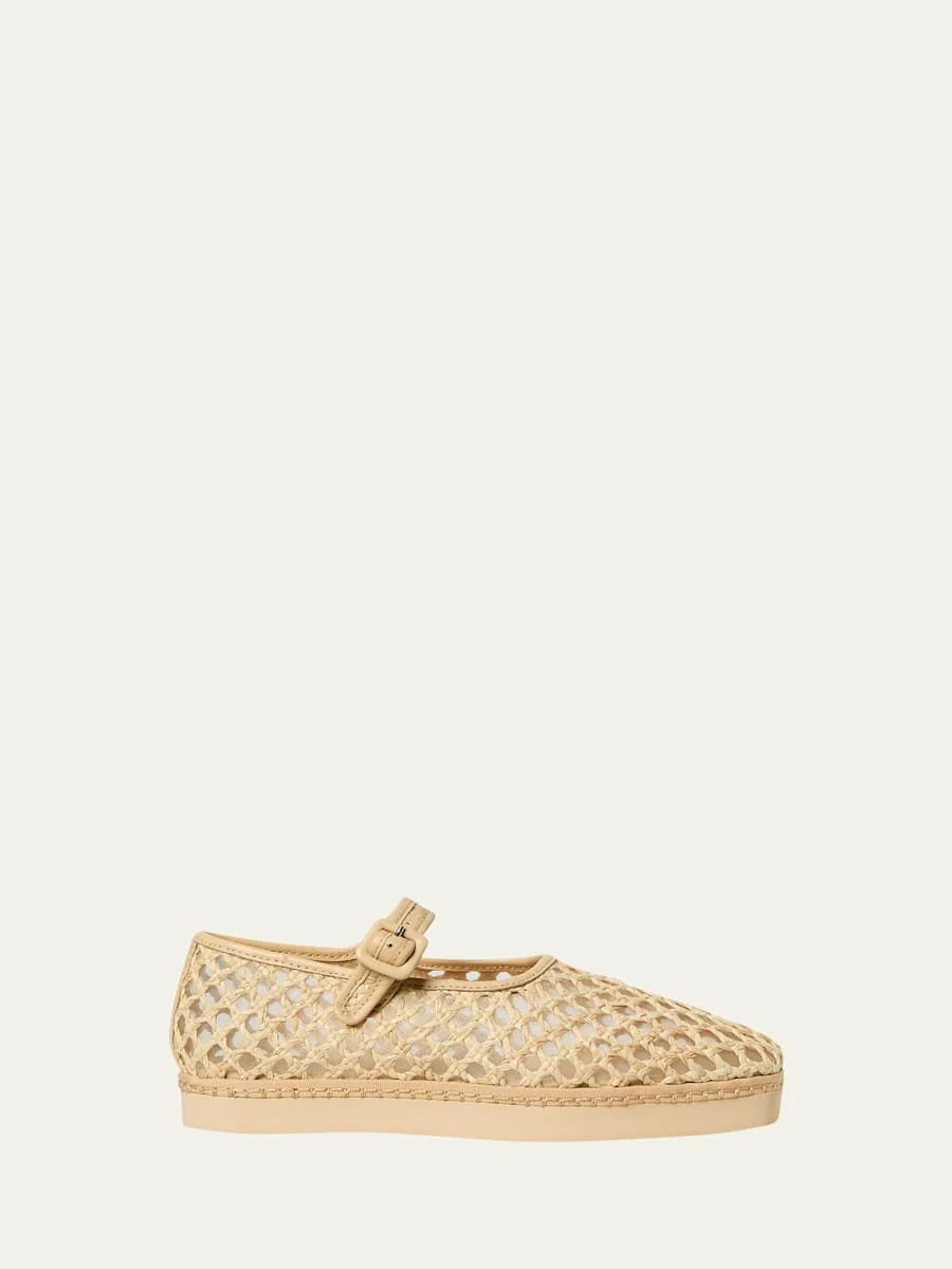 Rita Natural Netted Mary Jane Flatform Sneakers - 1