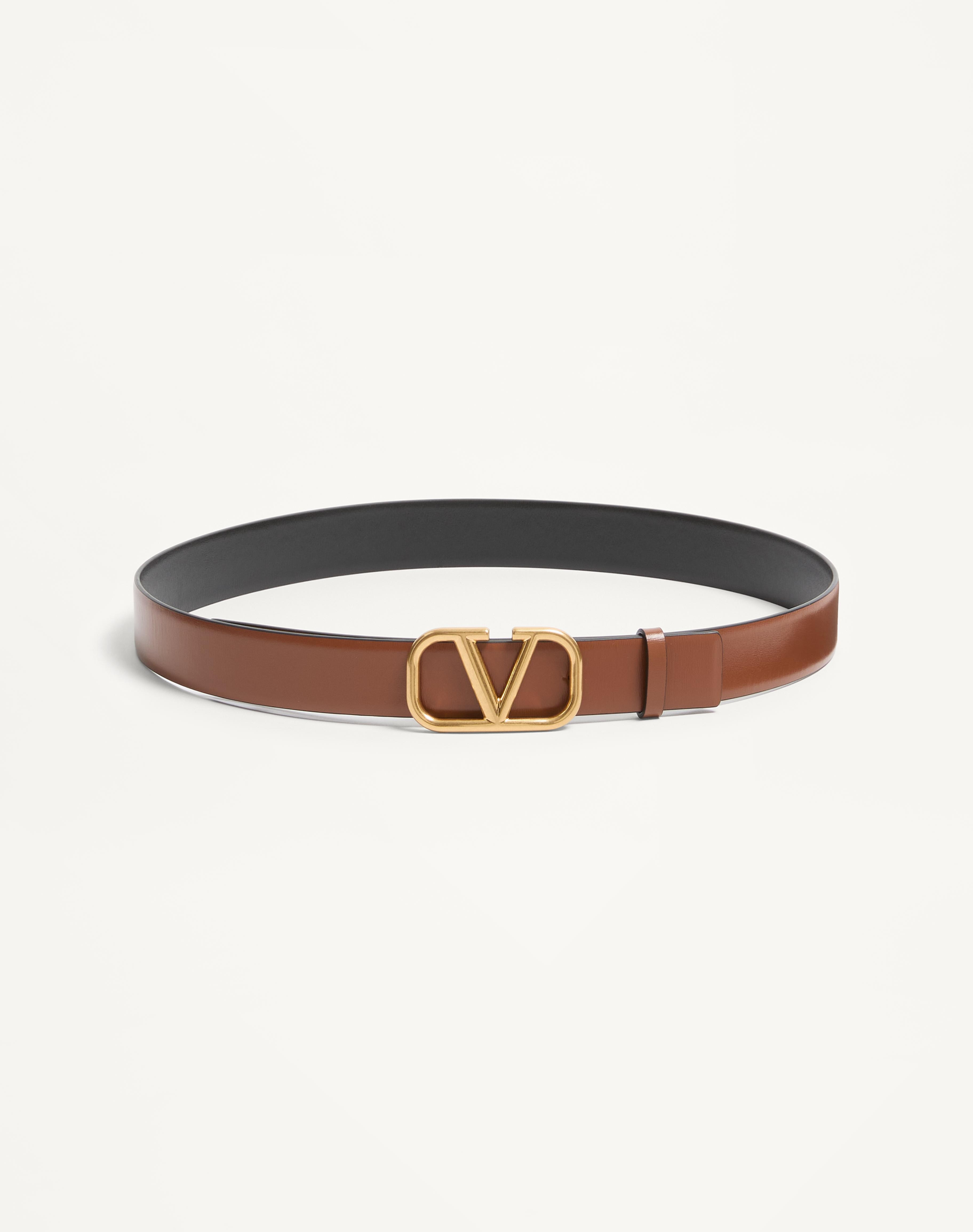 REVERSIBLE VLOGO SIGNATURE BELT IN GLOSSY CALFSKIN 30 MM - 4