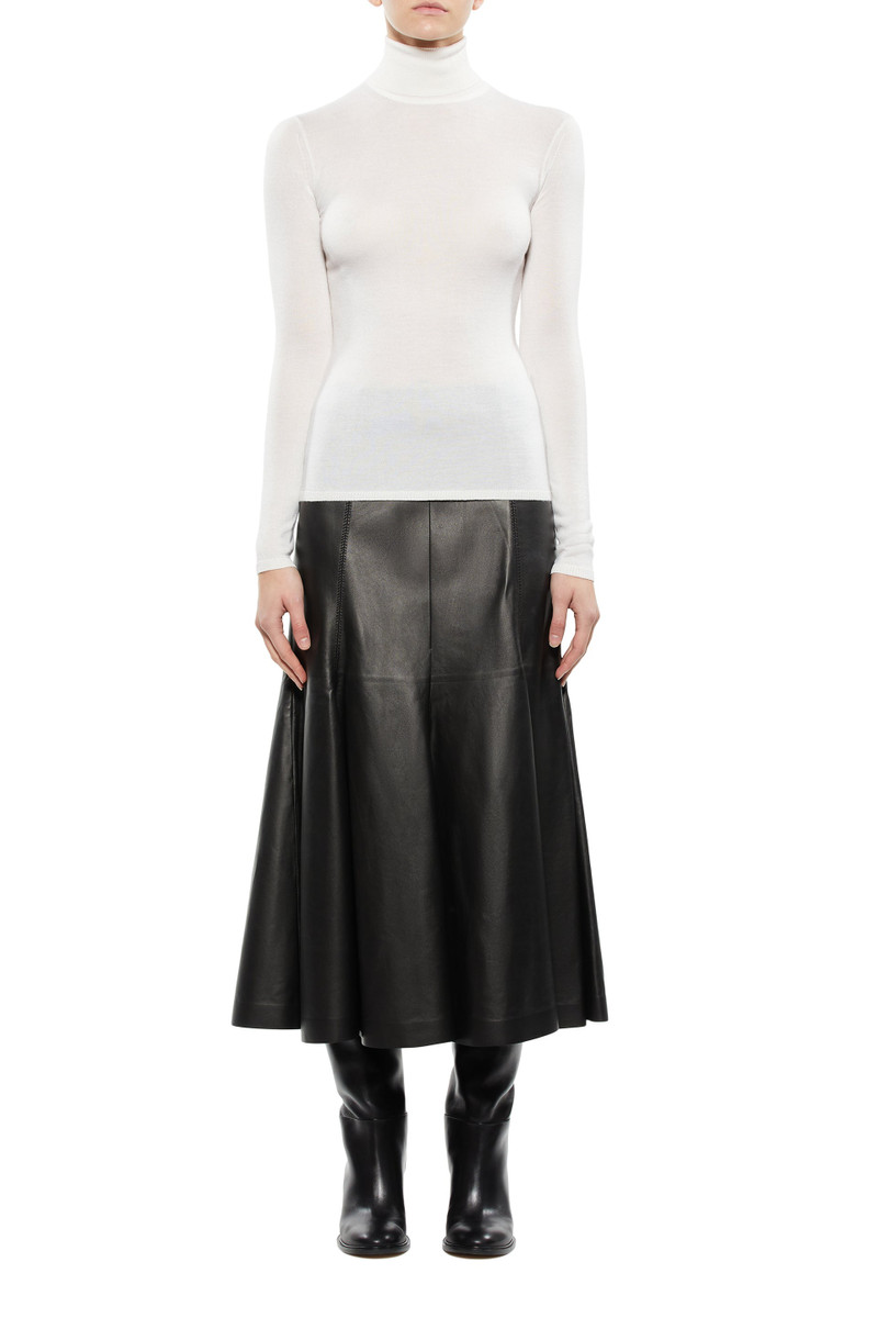 GABRIELA HEARST Costa Turtleneck in Ivory Cashmere Silk outlook