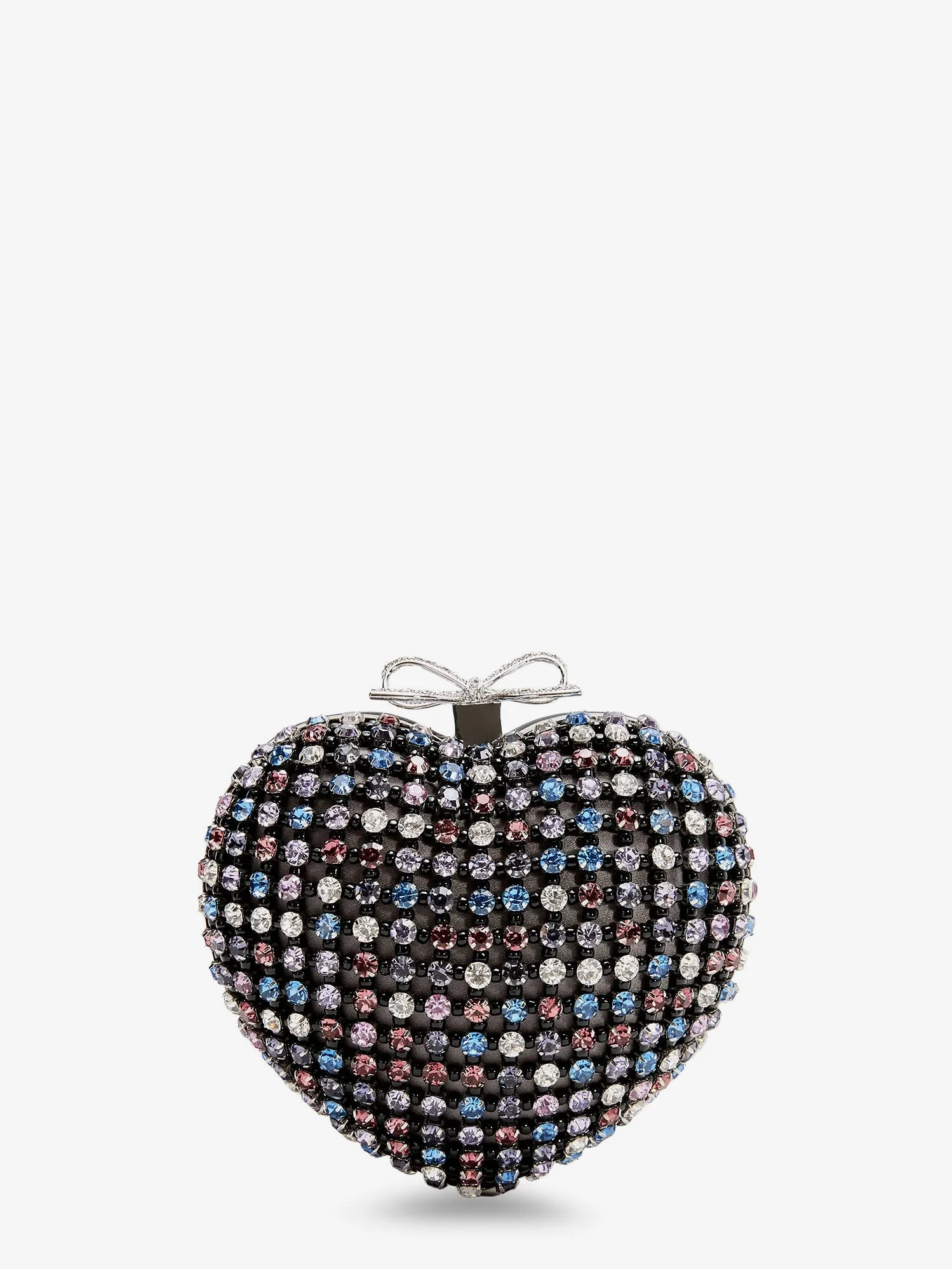Self Portrait Crystal Heart Clutch Bag - 1
