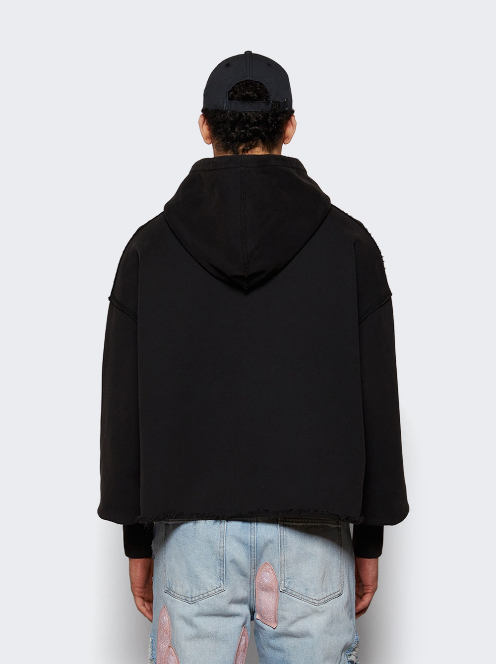 Celebrity Skin Cropped Hoodie Washed Black - 4