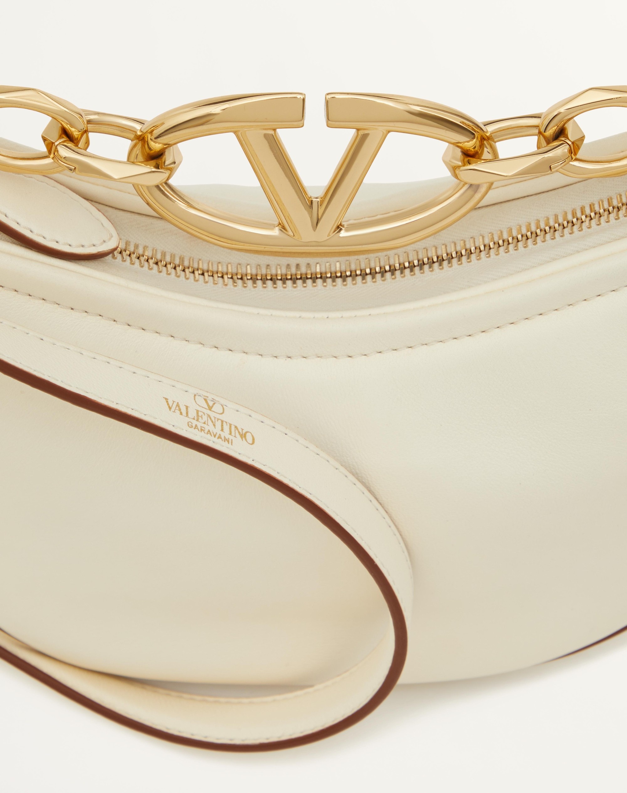 VLOGO MOON MINI HOBO BAG IN NAPPA LEATHER WITH CHAIN - 6