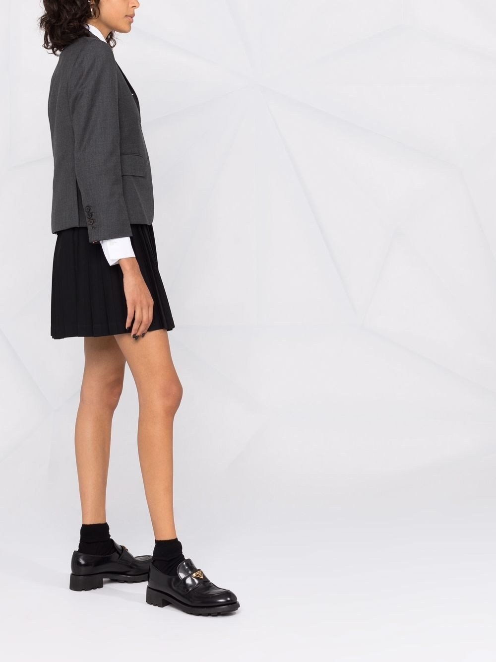 cropped single-breasted blazer - 6