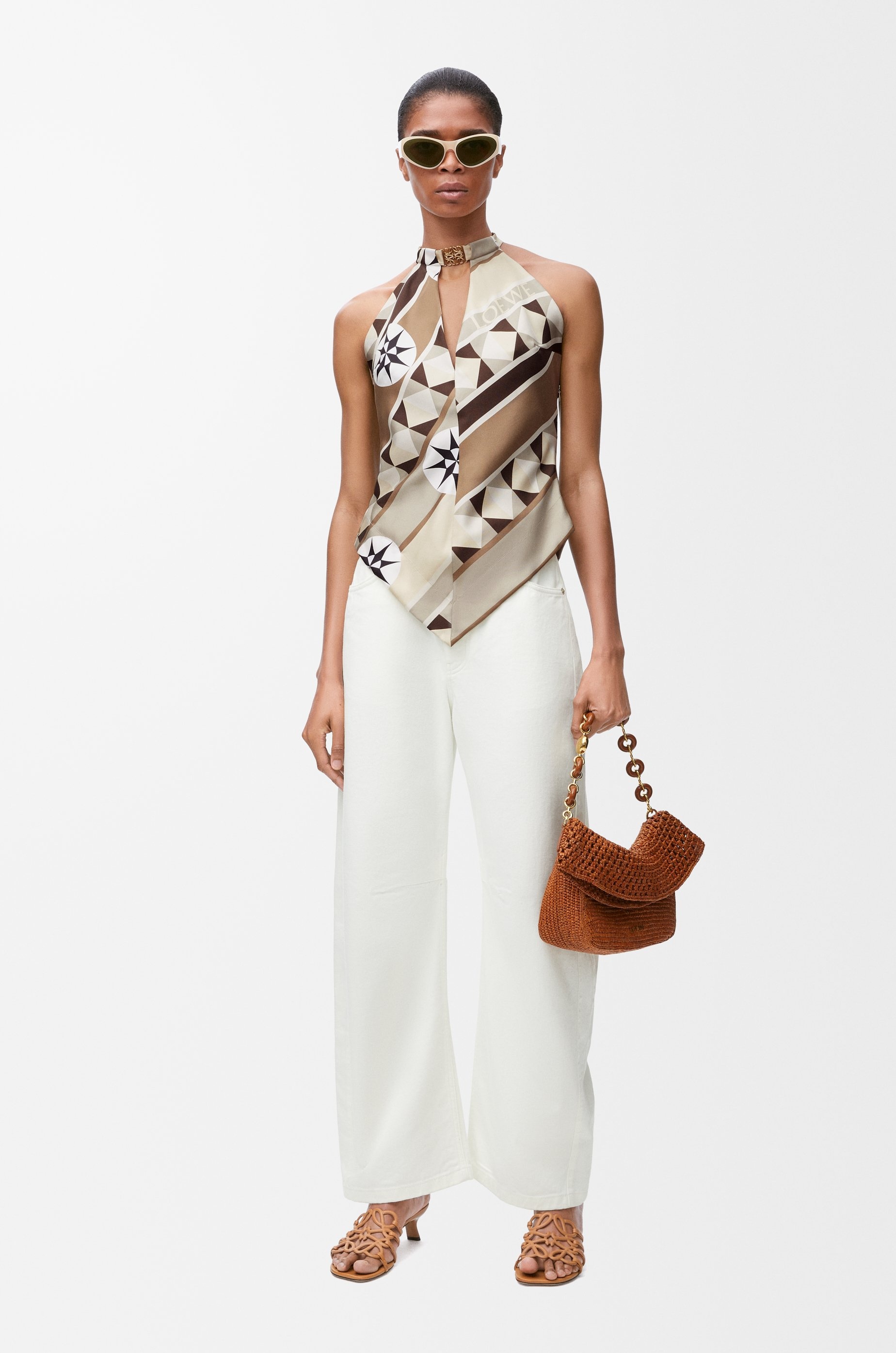 Halterneck top in silk - 2