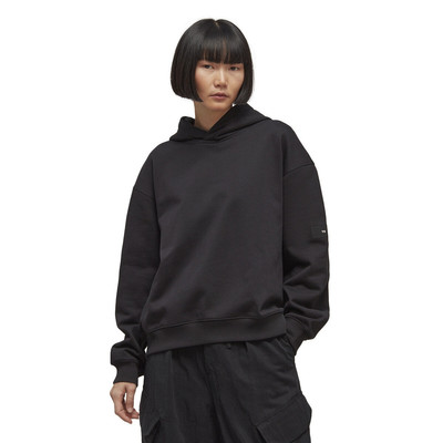 Y-3 Organic Cotton Terry Boxy Hoodie in Black outlook