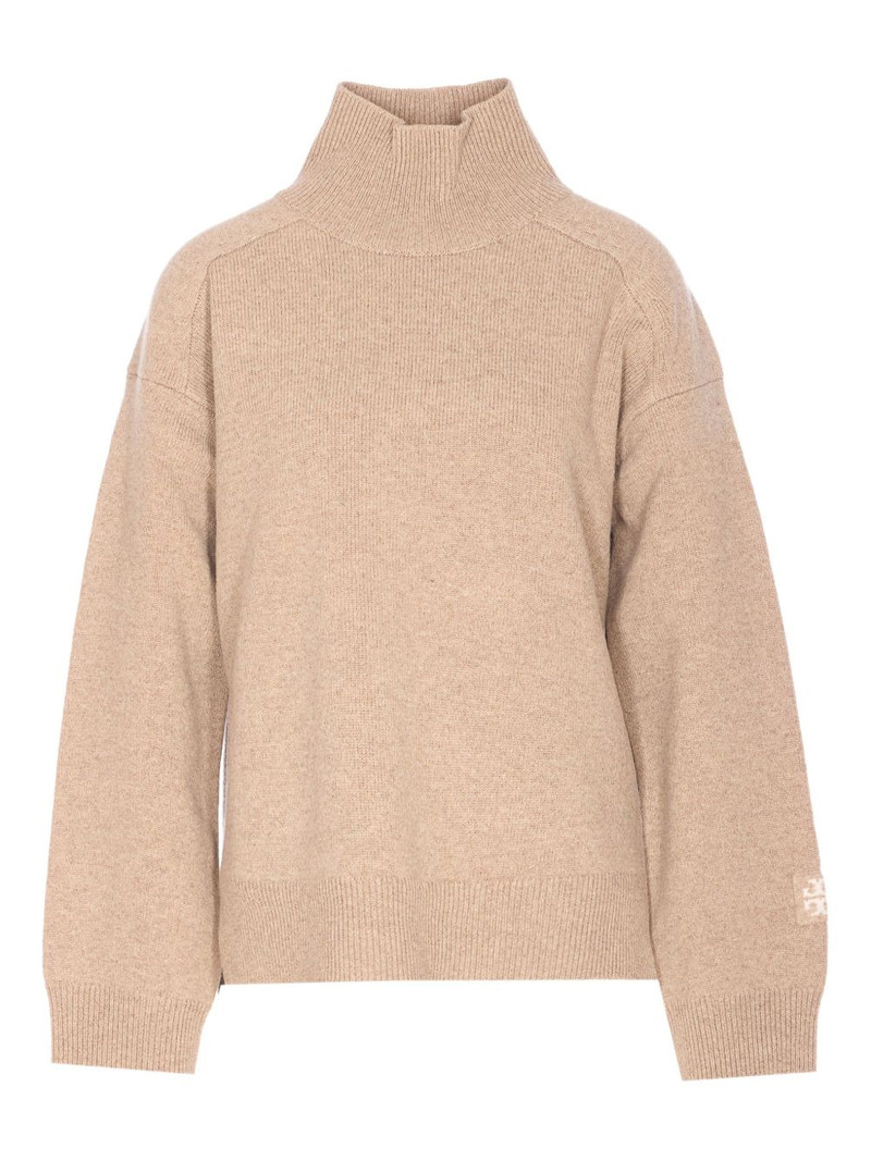 embroidered-logo high-neck sweater 1